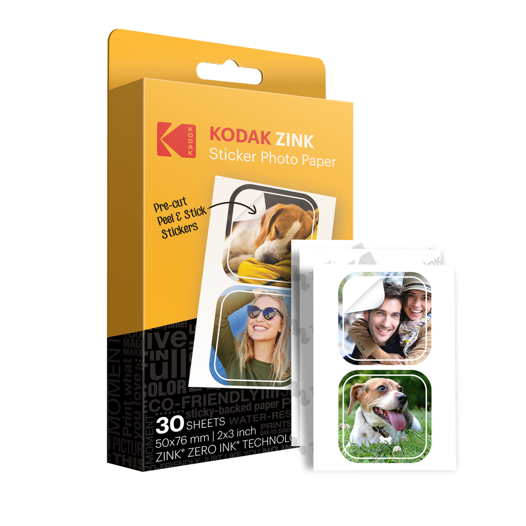 Kodak 2”x3” Zink Pre-Cut Sticker Photo Paper 30 Sheets – Kodak