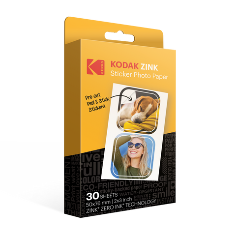 Kodak 2”x3” Zink Pre-Cut Sticker Photo Paper 30 Sheets
