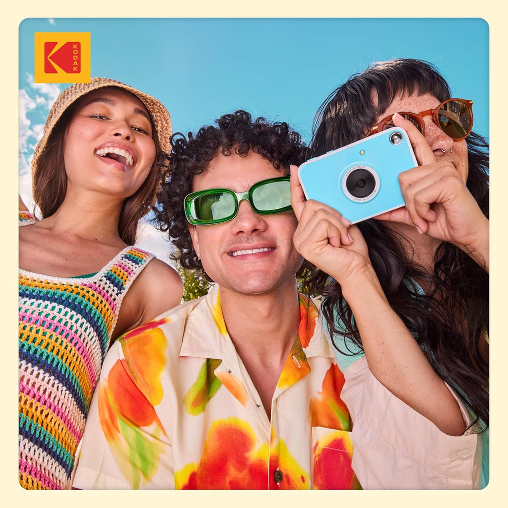 KODAK Printomatic+ Instant Print Camera (Yellow) 10MP, RGB LED, Zink ...