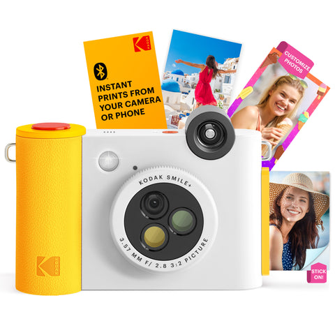 KODAK Smile+ Wireless Digital Instant Print Camera with Effect-changing Lens - White