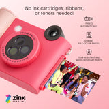 KODAK Smile+ Wireless Digital Instant Print Camera with Effect-changing Lens - Fuchsia