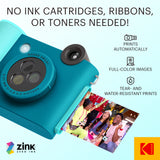 KODAK Smile+ Wireless Digital Instant Print Camera with Effect-changing Lens - Blue