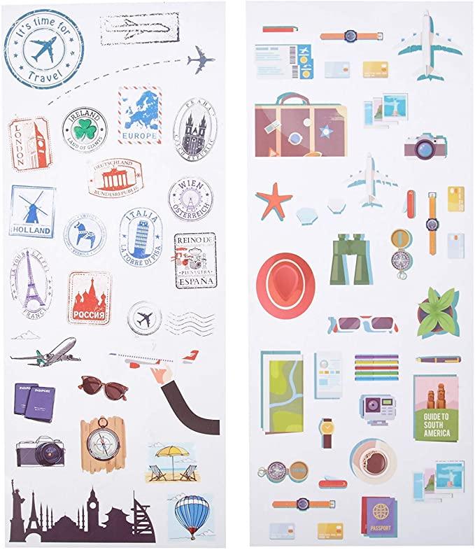 9 Unique Decorative Sticker Sets (Wedding, Travel, Party, ABC, Love ...