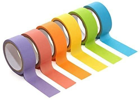 Washi Tape Set with Full Rainbow Of Pastel Colors