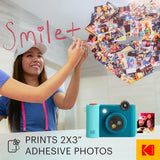 KODAK Smile+ Wireless Digital Instant Print Camera with Effect-changing Lens - Blue