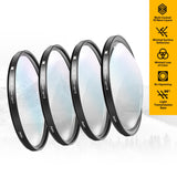 KODAK Close-up Filter Set 37mm - 82mm Pack of 4 +1, +2, +4, +10 Macro Lens Filters