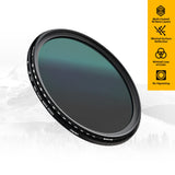 KODAK Fader Variable Neutral Density 37mm-86mm ND2 – ND2000 Filter