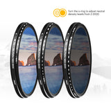 KODAK Fader Variable Neutral Density 37mm-86mm ND2 – ND2000 Filter