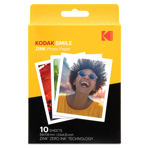 KODAK SMILE Printer - Imprimante Photo Bluetooth Compacte - Blanc/Jaune -  Cdiscount Appareil Photo