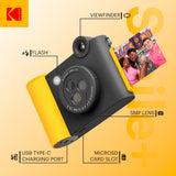 KODAK Smile+ Wireless Digital Instant Print Camera with Effect-changing Lens - Black