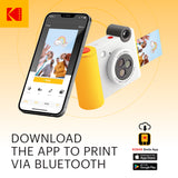 KODAK Smile+ Wireless Digital Instant Print Camera with Effect-changing Lens - White