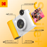 KODAK Smile+ Wireless Digital Instant Print Camera with Effect-changing Lens - White